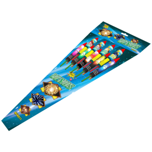 zestaw rakiet 27mm venus 9 sztuk czerwona peonia