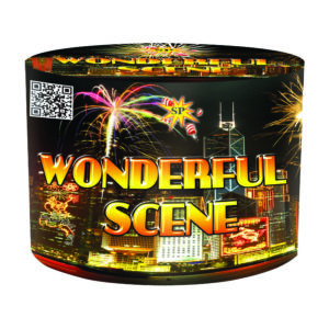 bateria 36-strzalowa z fontanna efekt czerwona chryzantemy wonderful scene czas ekspozycji 51 sekund